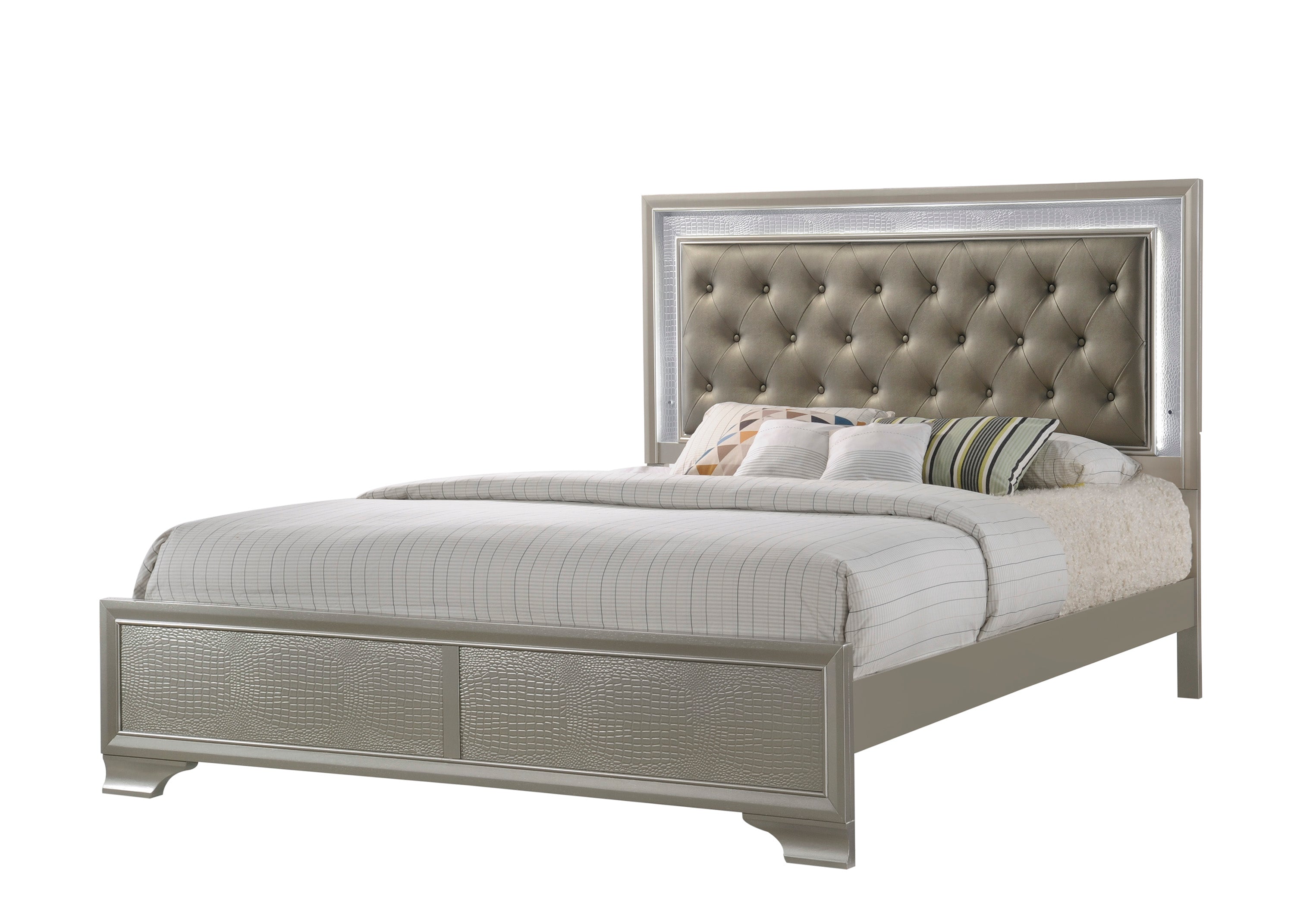 Lyssa Champagne Bed Frame