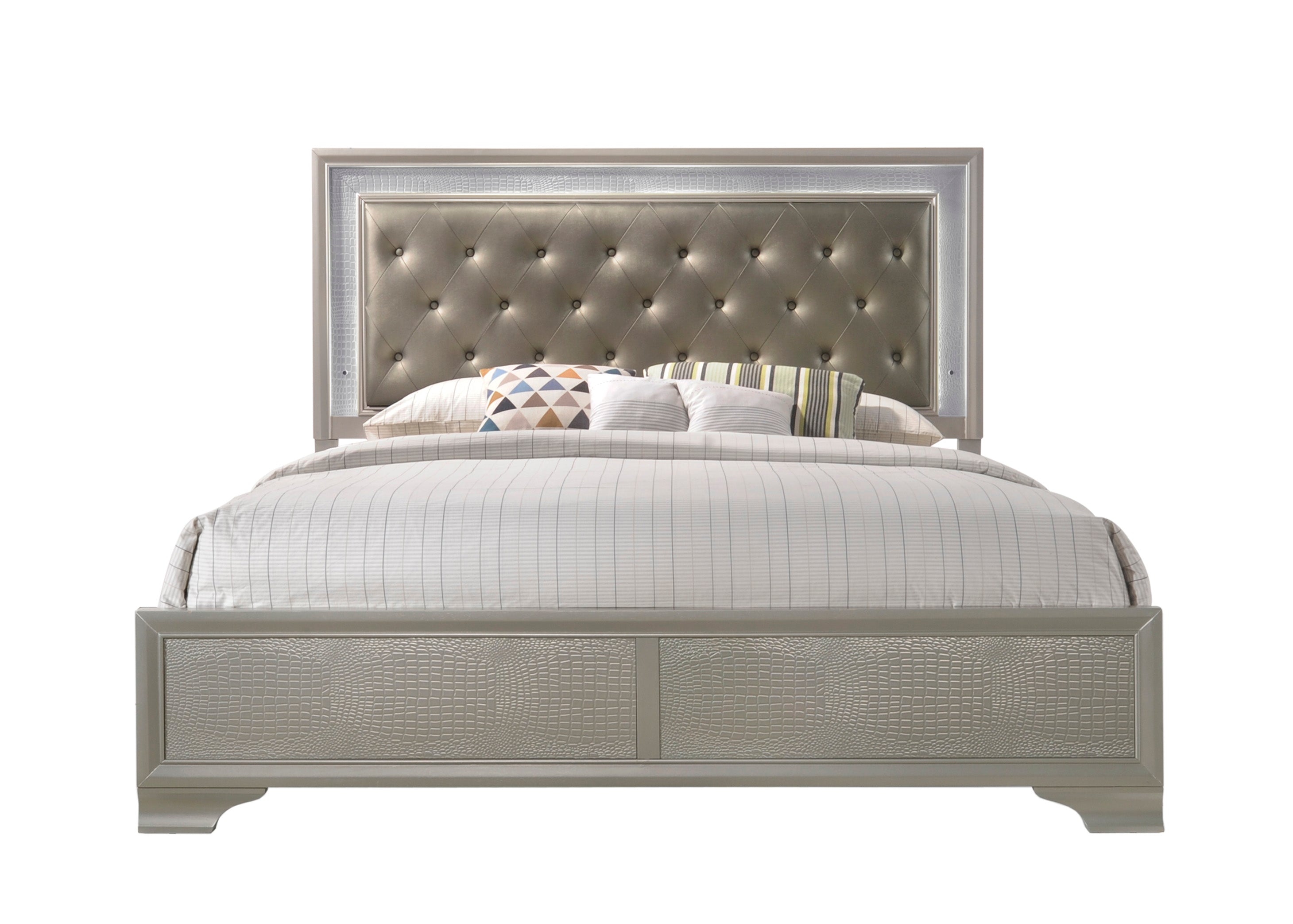 Lyssa Champagne Bed Frame