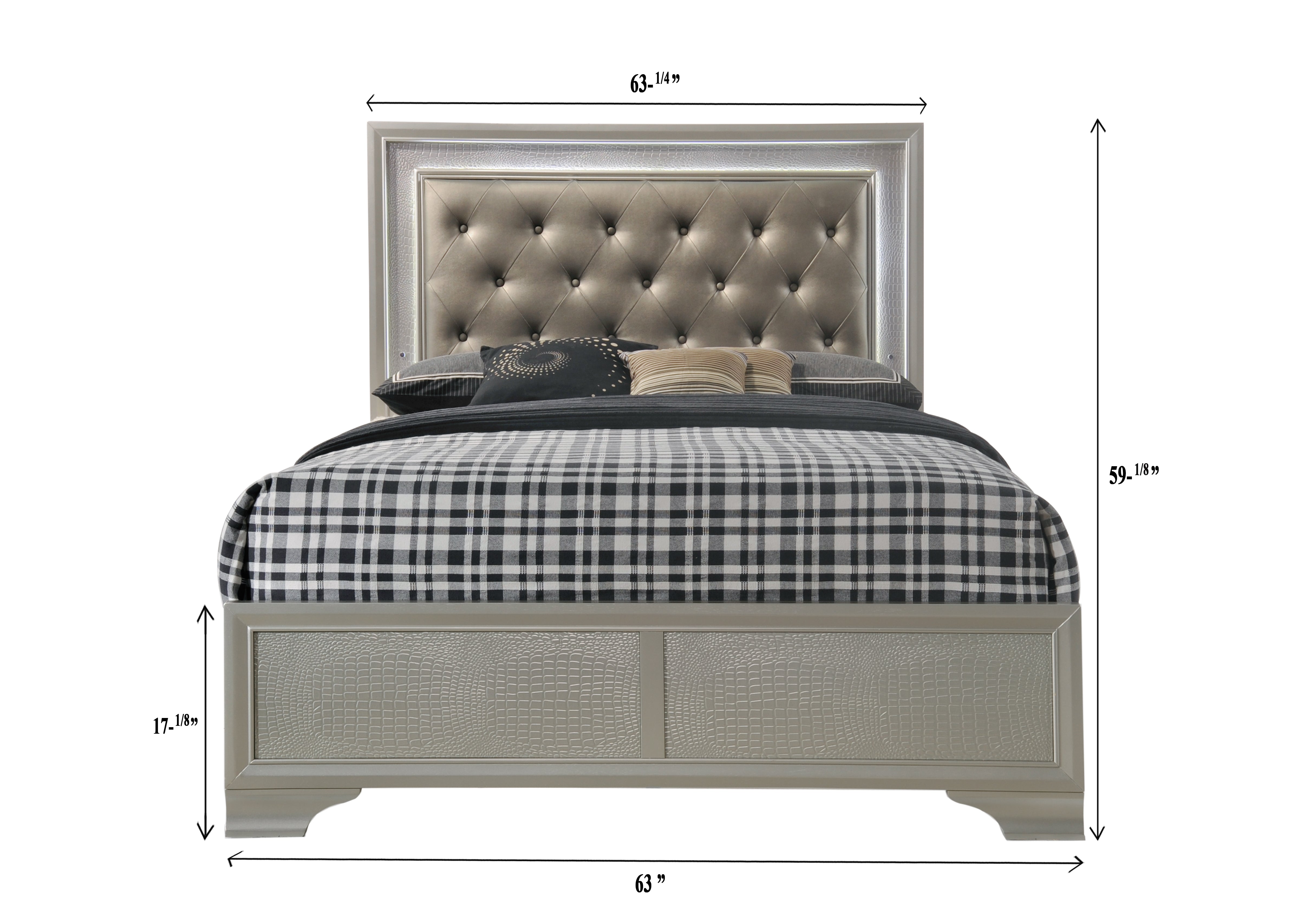 Lyssa Champagne Bed Frame