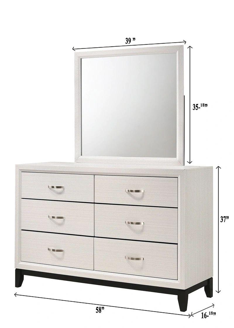 Akerson Chalk Bedroom Dresser&Mirror
