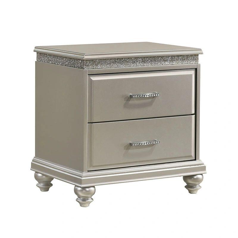 Valiant Silver Bedroom Nightstand