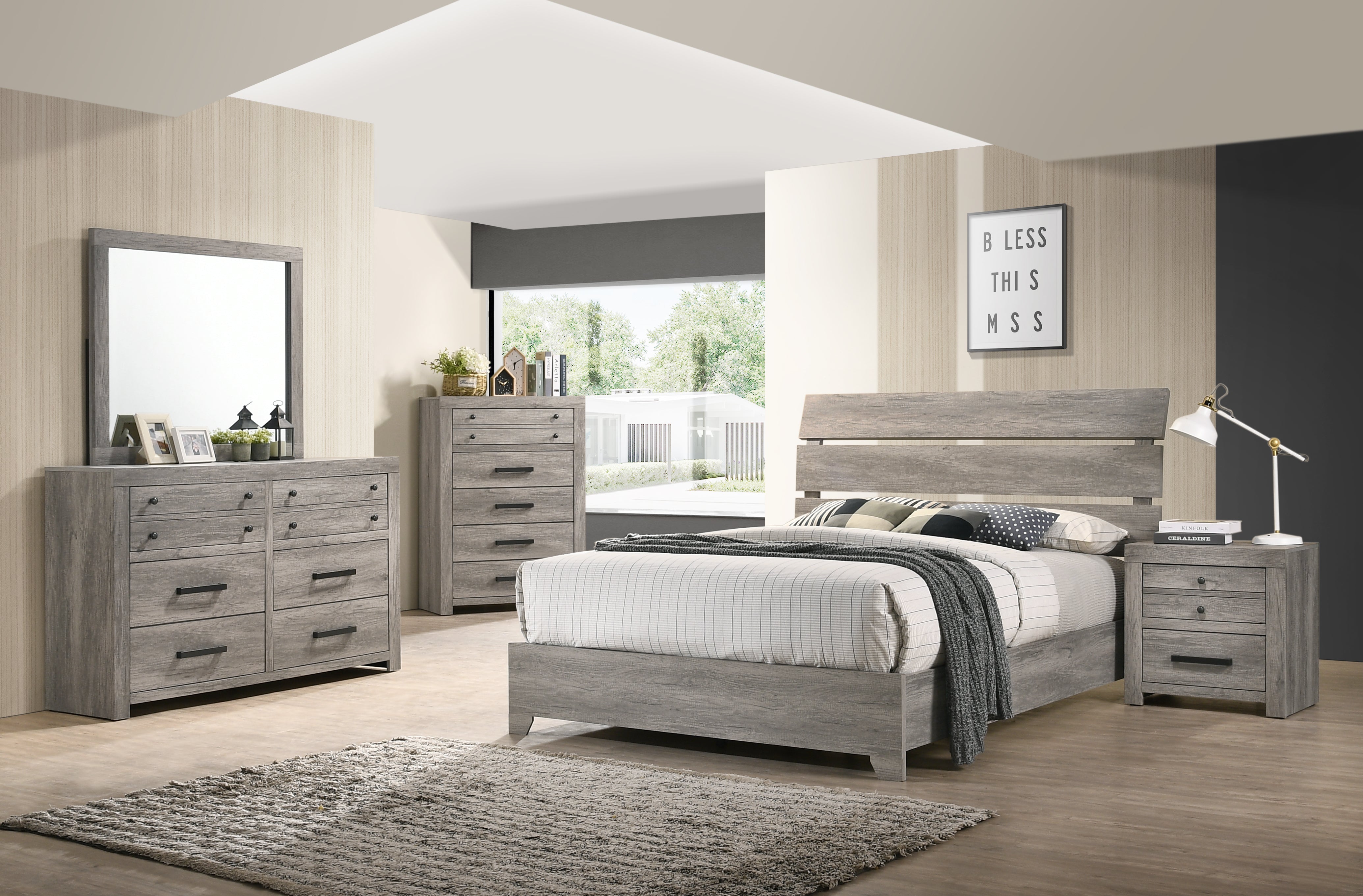 Tundra Grey Bedroom Nightstand