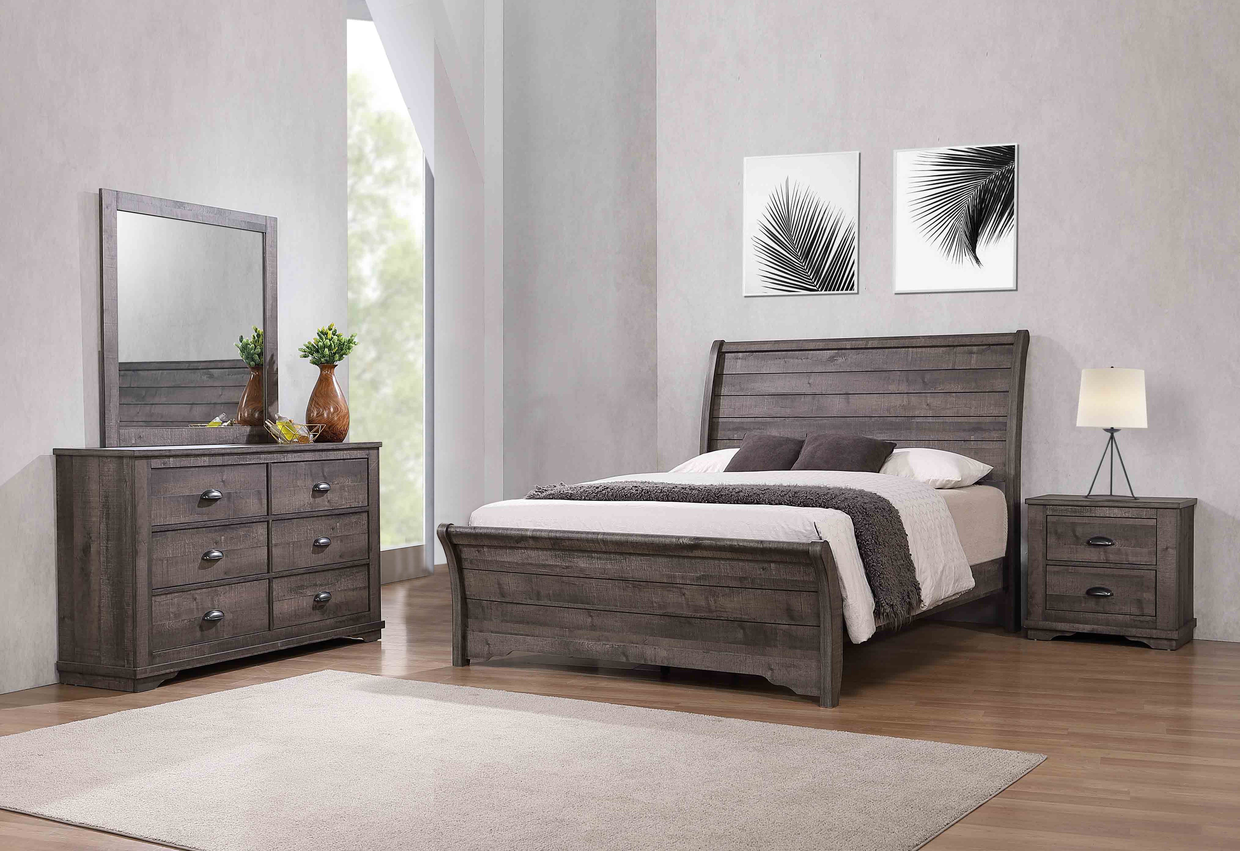 Coralee Grey Dresser&Mirror