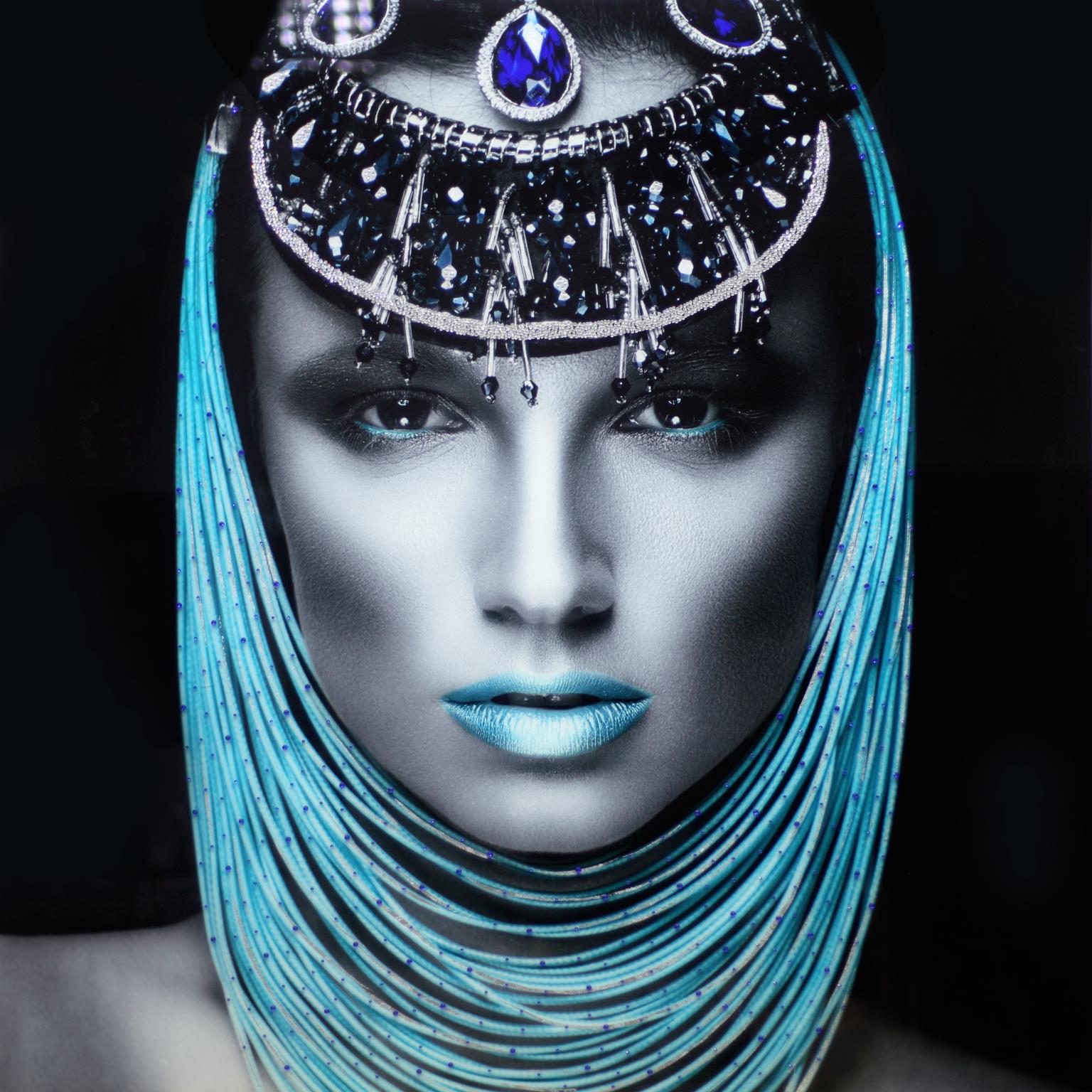 Temp Glass w/Foil & Rhinestones – Lady Pharaoh