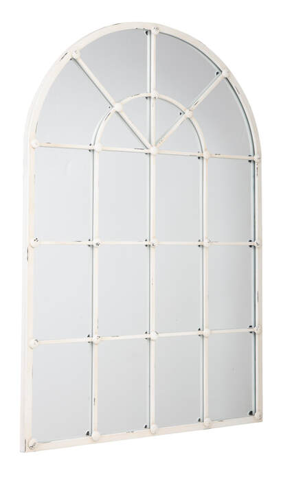 Antique White Accent Mirror