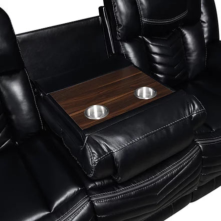 Lucky Charm (Black) 3-Piece Reclining Sofa, Loveseat, & Chair Set