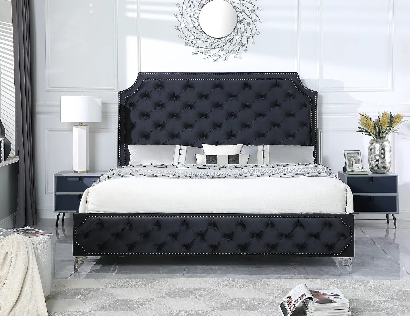 Leilah Black Bed Platform