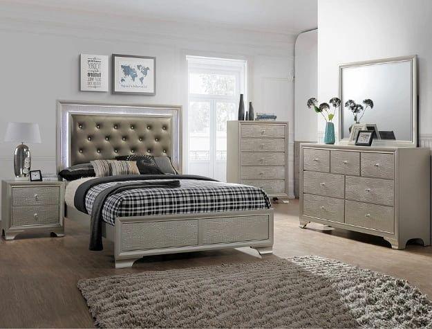 Lyssa Champagne Bed Frame