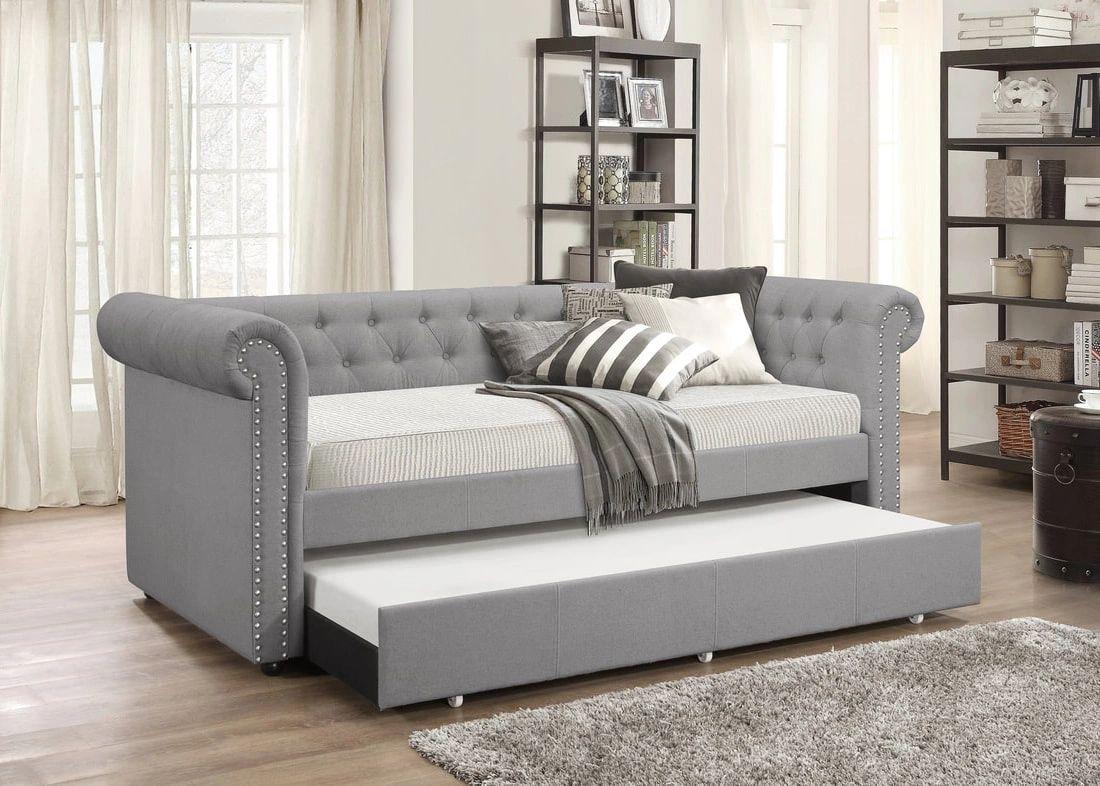 Oakmont Grey Linen Trundle Daybed