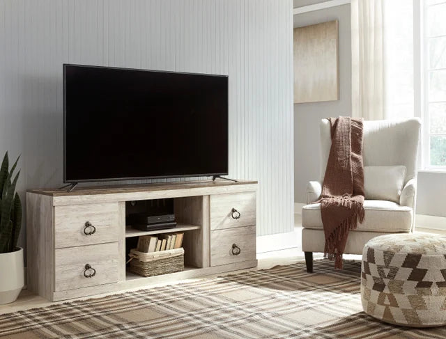 Whitewash TV Stand