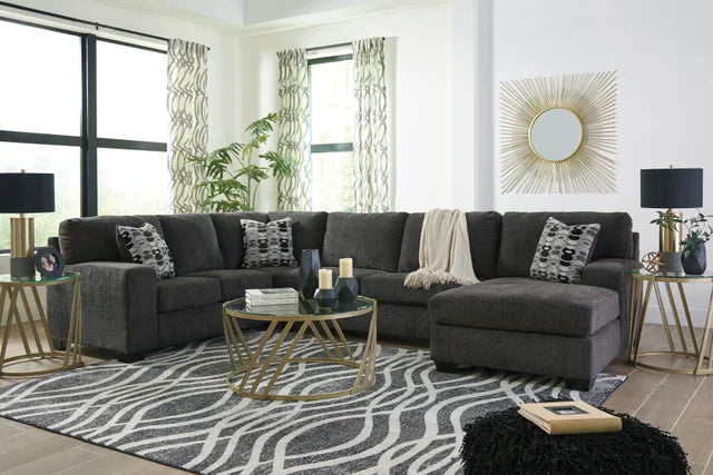 Ashley Smoke Sectional RAF Chaise