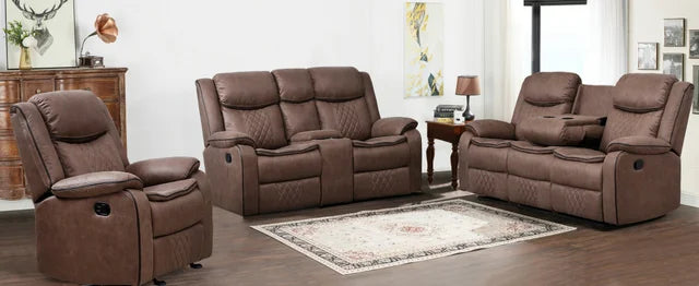 Weston Brown 3PC Reclining Living Room Set