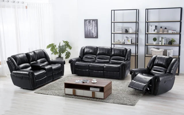 Lexington Black 3PC Reclining Living Room